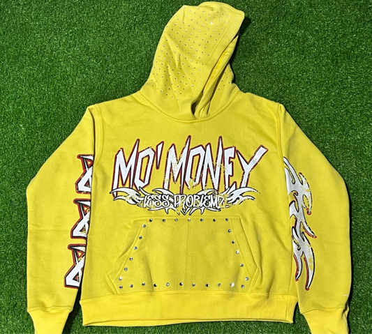 Yellow Rhinestone Hoodie